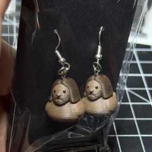 Chocolate Peepus Earrings (Ships Now!)